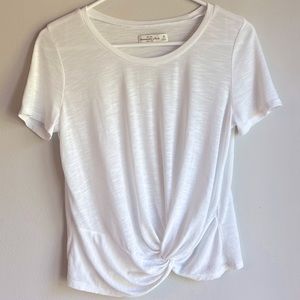 ❗️DONATED Abercrombie and Fitch White Twist Knot Short-Sleeve Tee XS